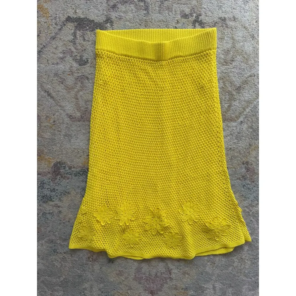 Kate Spade Crochet Knit Sweater & Midi Skirt SET
